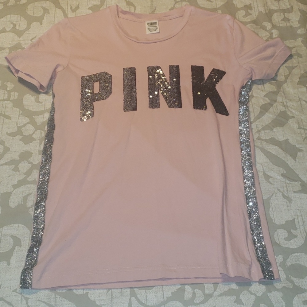 Victoria Secret PINK Bling Sequin T Shirt